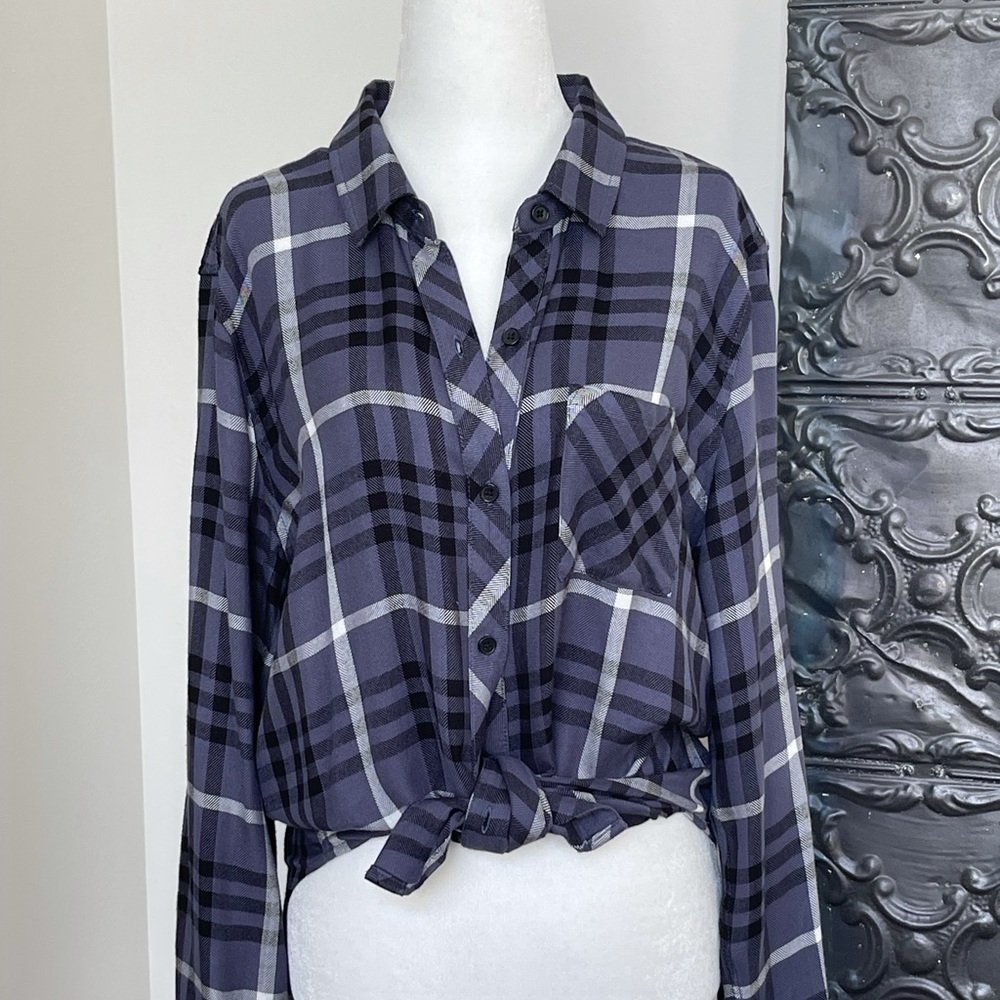 Rails plaid blouse